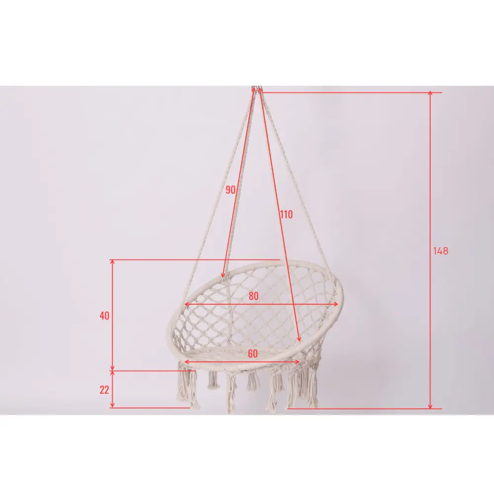 Подвесное кресло-гамак dia80 одноместное белый Santreyd STLM-2154519 - Вид №11
