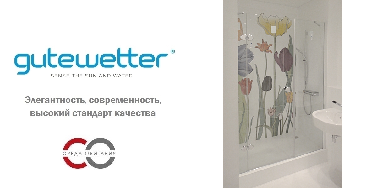 Душевая дверь в нишу 110x200 GK-863P стекло прозрачное 6 мм GUTEWETTER TREND DOOR 110X200GK863P - Вид №1