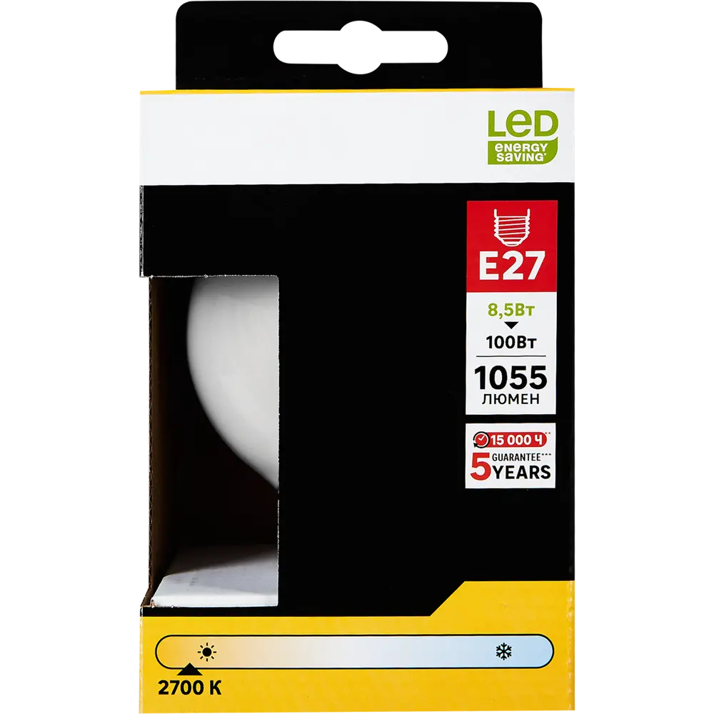 Лампочка филаментная E27 8.5 Вт теплый белый свет Santreyd STLM-2096518 - Вид №3