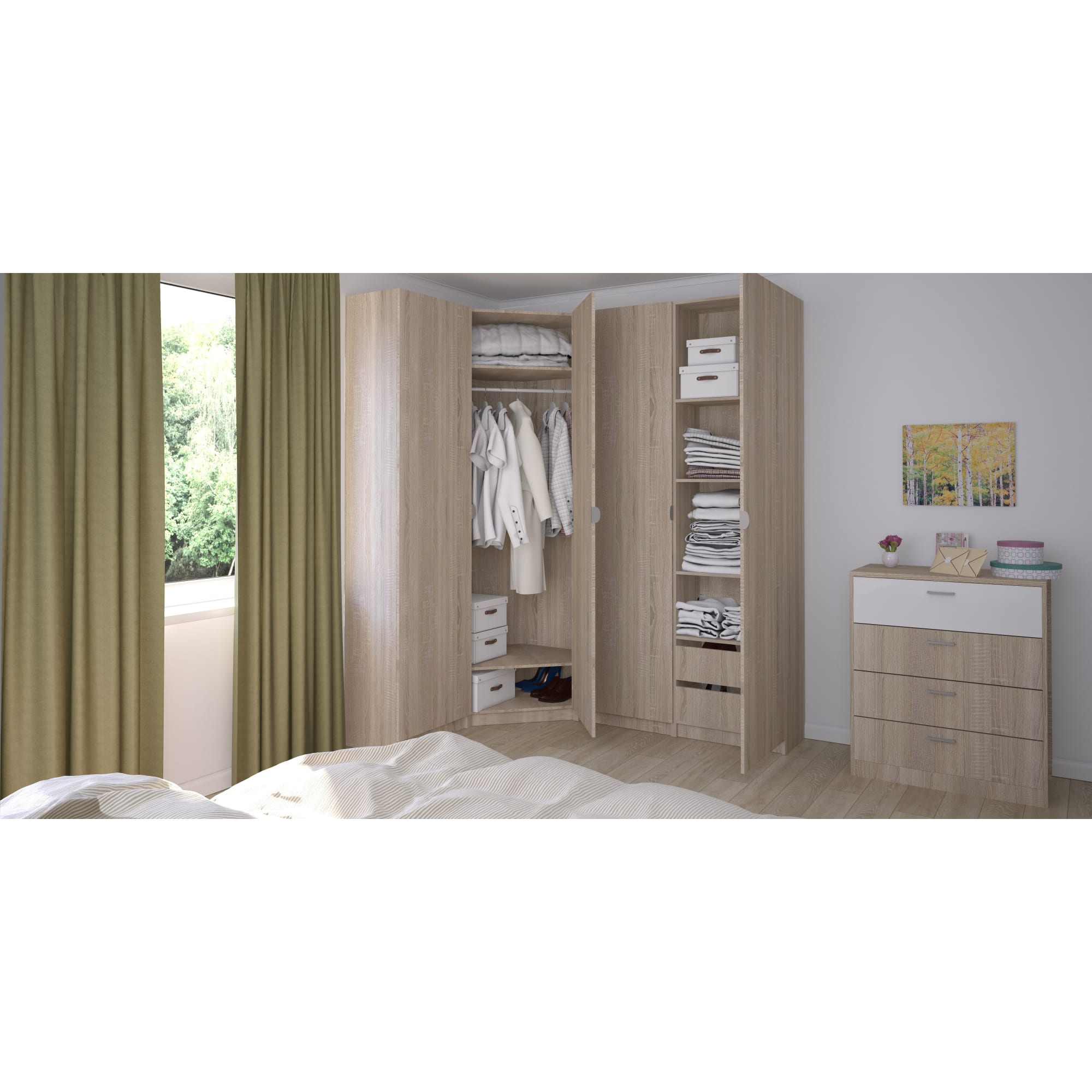 18662862 Каркас шкафа Лион 42x60x232 см цвет дуб сонома Santreyd  - Вид №5