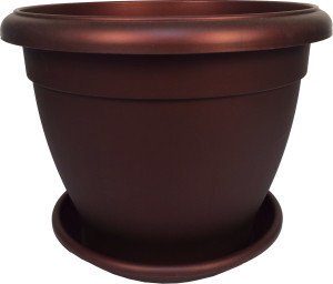 1005-5 Горшок цветочный Le Jardin 2 d=35 Бронза бордо Цветочная коллекция