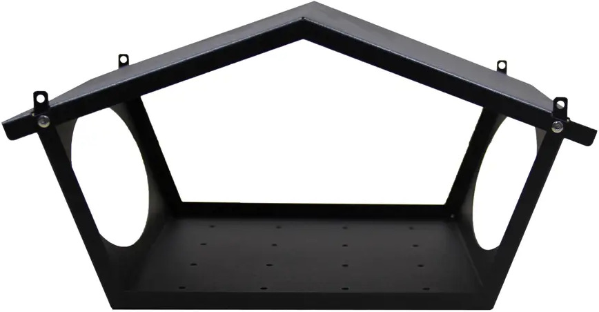 90690888 Кормушка металлическая для птиц и белок Tempache Домик 15x30x22 см черная STLM-0340065