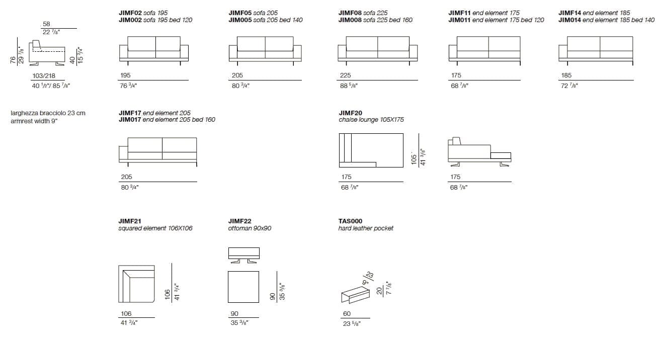 Ткань раскладной диван-кровать BODEMA JIMMY ARCH-00008321 - Вид №4