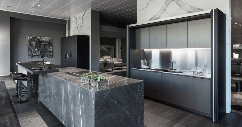 TM Italia Cucine Кухня с двойным островом и высокими шкафами с выдвижными дверцами T45 sun-id-1487958 - Вид №1