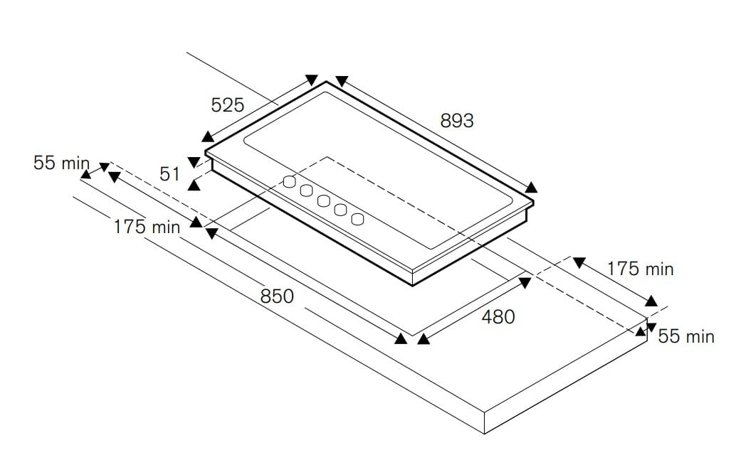 Стеклянная встраиваемая газовая плита Bertazzoni ARCH-00024080 - Вид №2