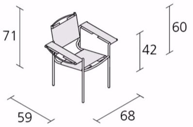 Alias Штабелируемое садовое кресло с подлокотниками Green sun-id-1425939 - Вид №2