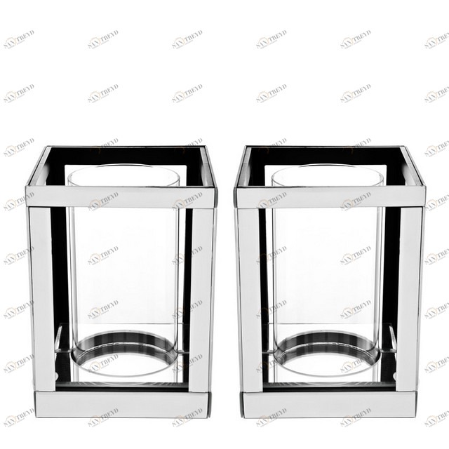 Подсвечник металлический серебристый 2 штуки Harris от Eichholtz EICHHOLTZ EICHHOLTZ 060277 Прозрачный;серебро 