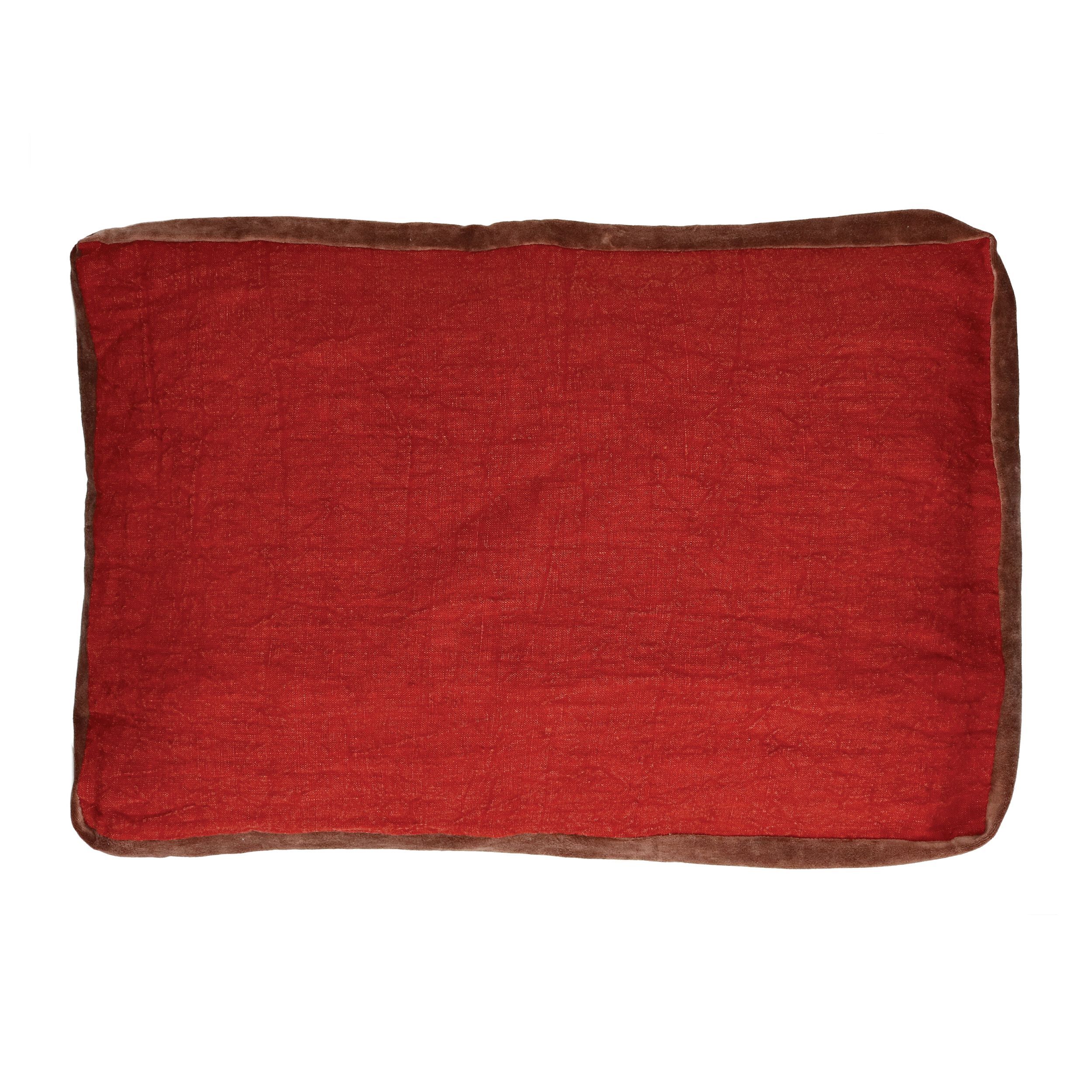 Льняная прямоугольная однотонная подушка POMAX BORDERS ARCH-00106515 - Вид №9