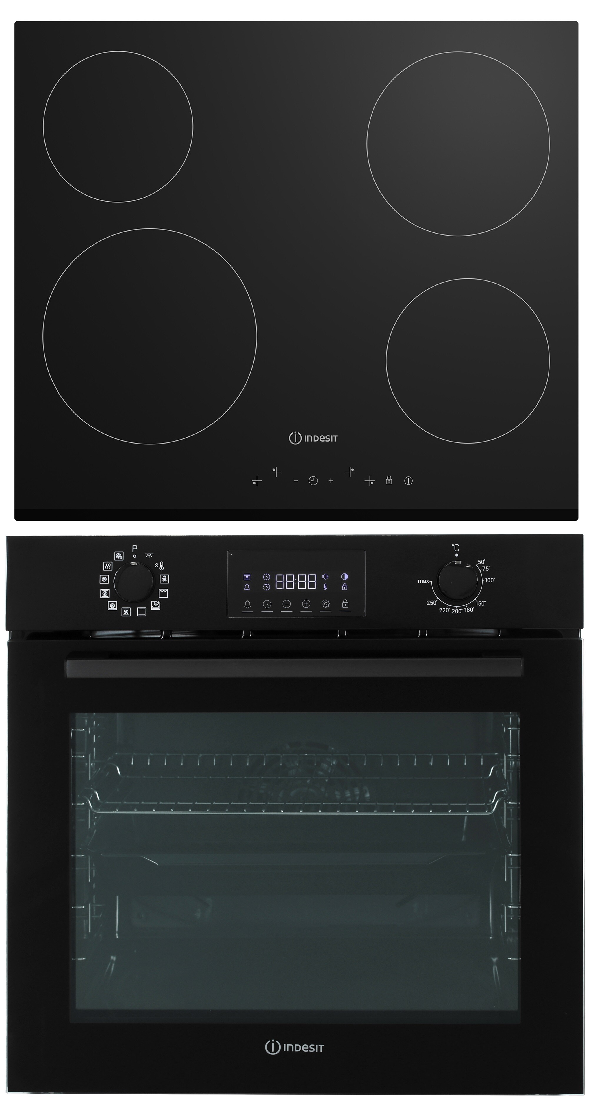 5499277 Духовой шкаф электрический Indesit IBFTE 3844 J BL + Варочная поверхность электрическая Indesit IRT 160 STDN-0087668