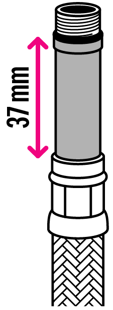 Гибкая подводка Equation для смесителей 50 см с металлической оплеткой 82661662 STLM-0033143 - Вид №3