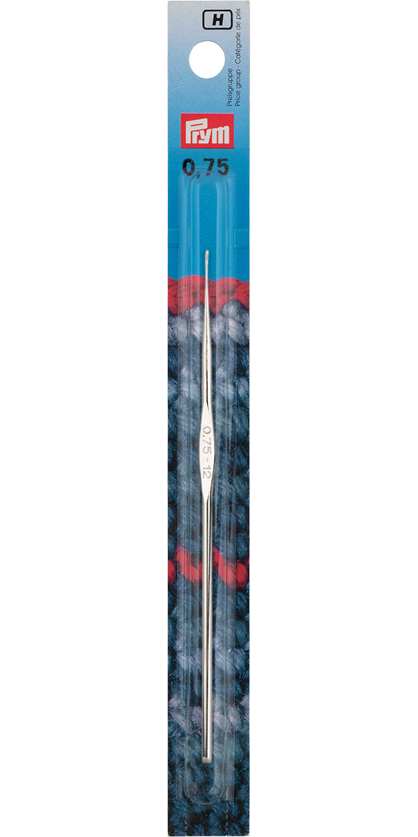 175849 Для вязания крючок IMRA сталь d 0.75 мм 12.5 см в блистере . PRYM 