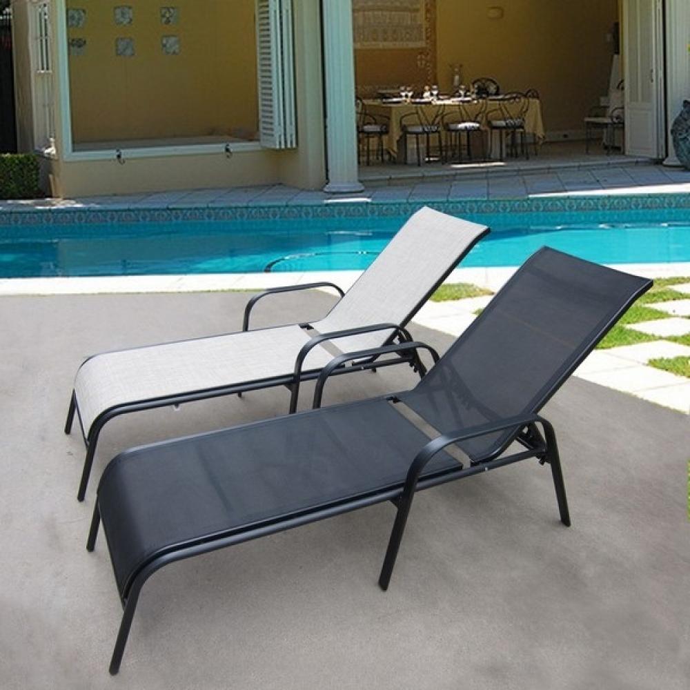 Шезлонг-лежак бежевый "Бирма-2" Beige AFINA  130443 Бежевый  - Вид №3