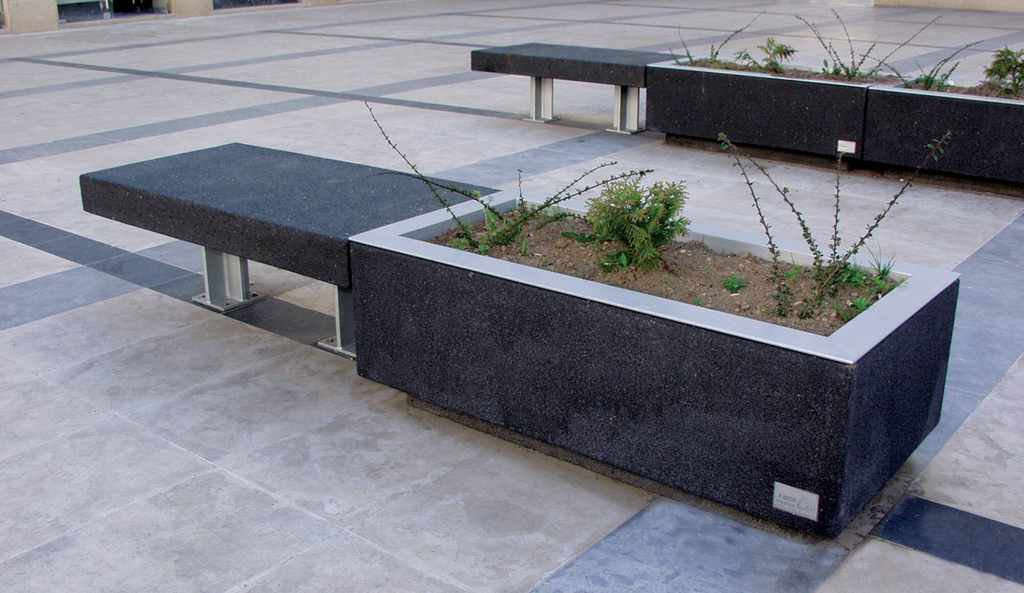 Бетонная скамья без спинки amop Citizen ARCH-00022408 - Вид №1
