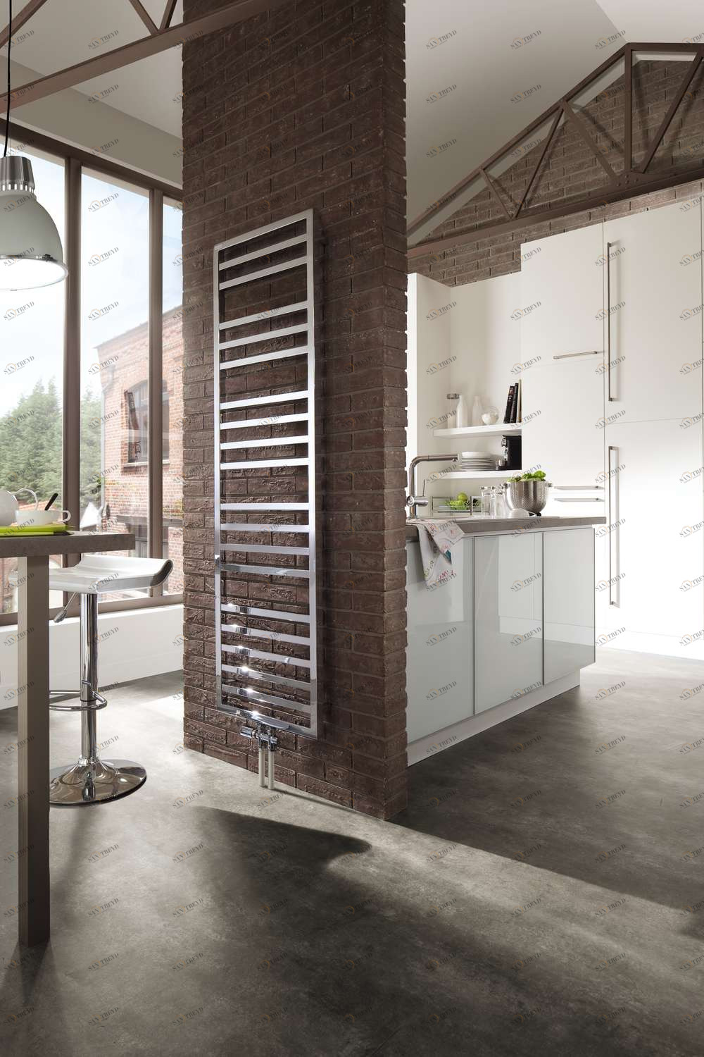 Радиатор Микс AKARO-130-045/GF Kadrane Spa Chromé Acova 1283 