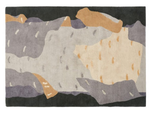 Шерстяной ковер ручной работы с прямоугольным рисунком