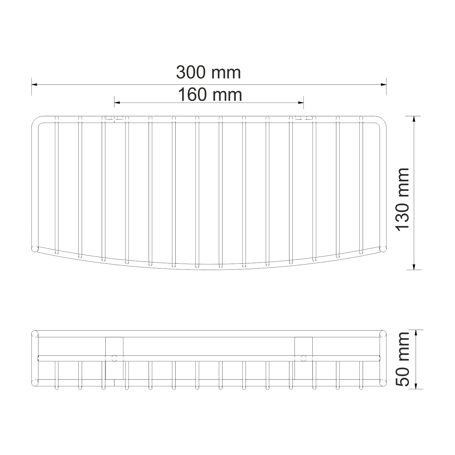 K-1811 Полка металлическая WasserKRAFT  - Вид №3