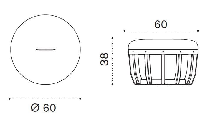 Ткань круглый сад пуфик Ethimo качели ARCH-00084534 - Вид №11