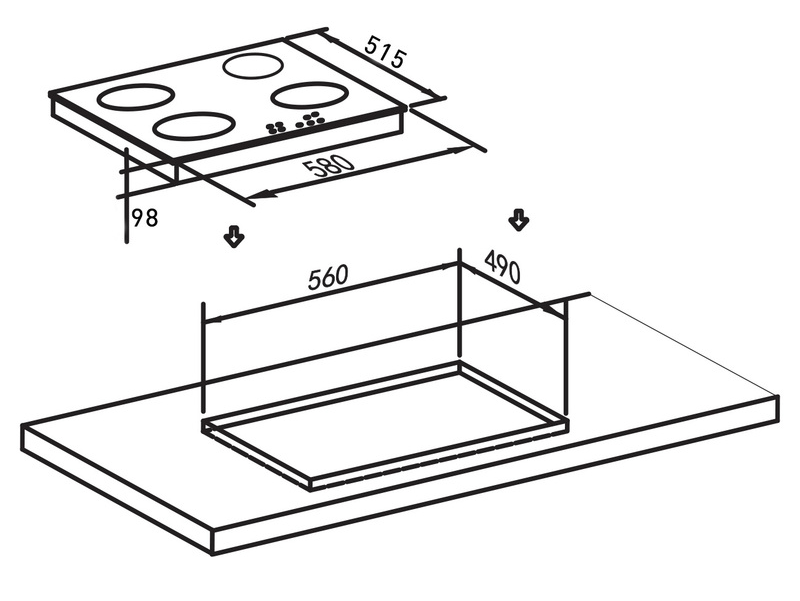 9136649 Газовая варочная поверхность Oasis P-BSR STDN-0038255 - Вид №6