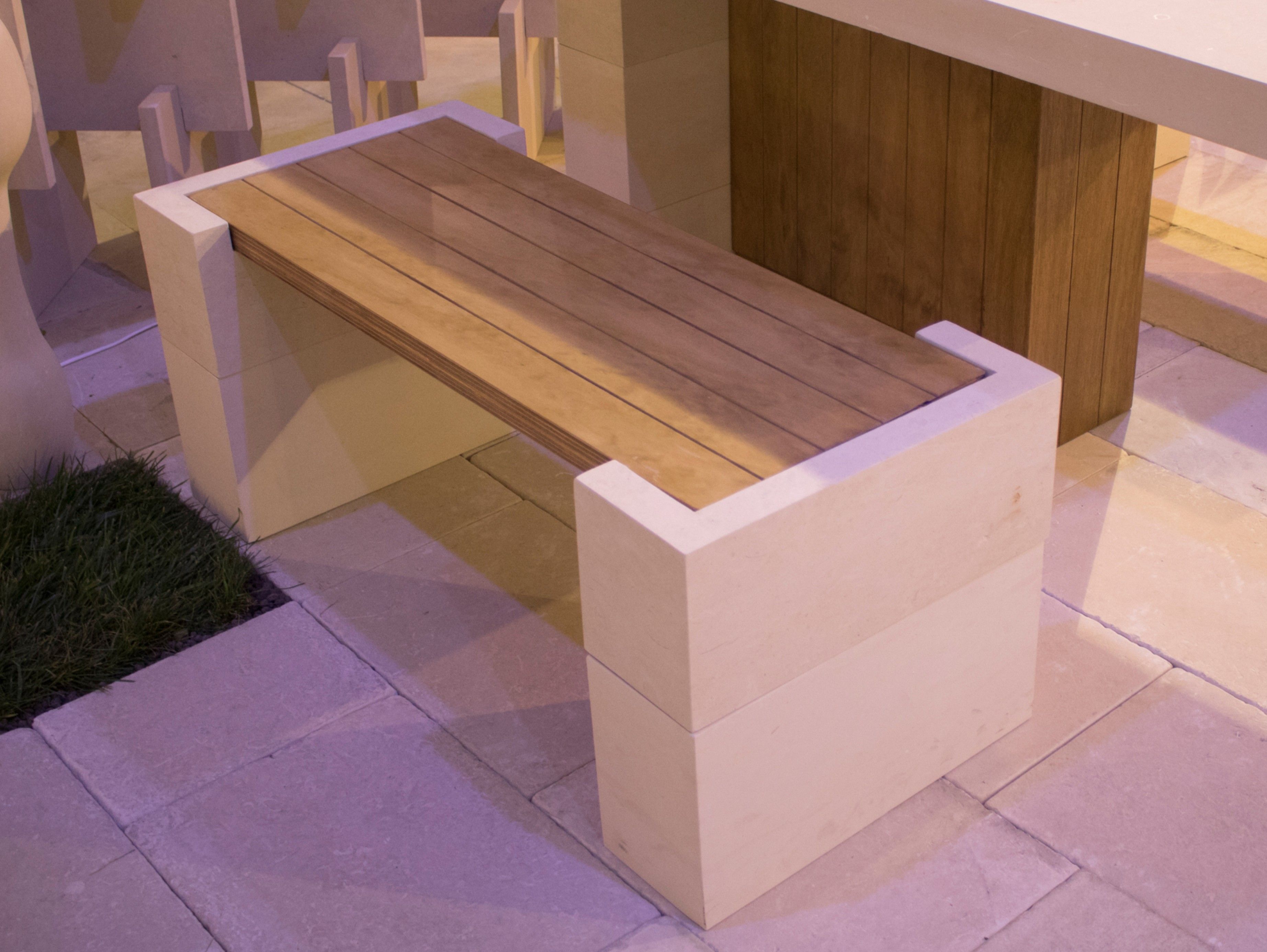 Садовая скамейка из камня Лечче PIMAR лук ARCH-00050545