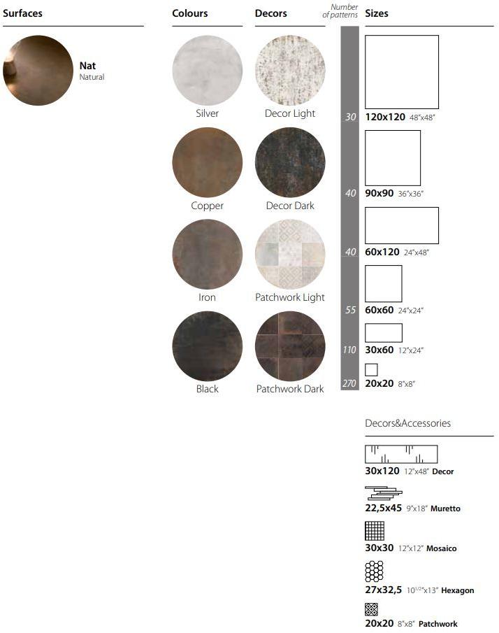 CERAMICA SANT'AGOSTINO Стены / напольная плитка из керамогранита под металл Oxidart sun-id-1421532 - Вид №3