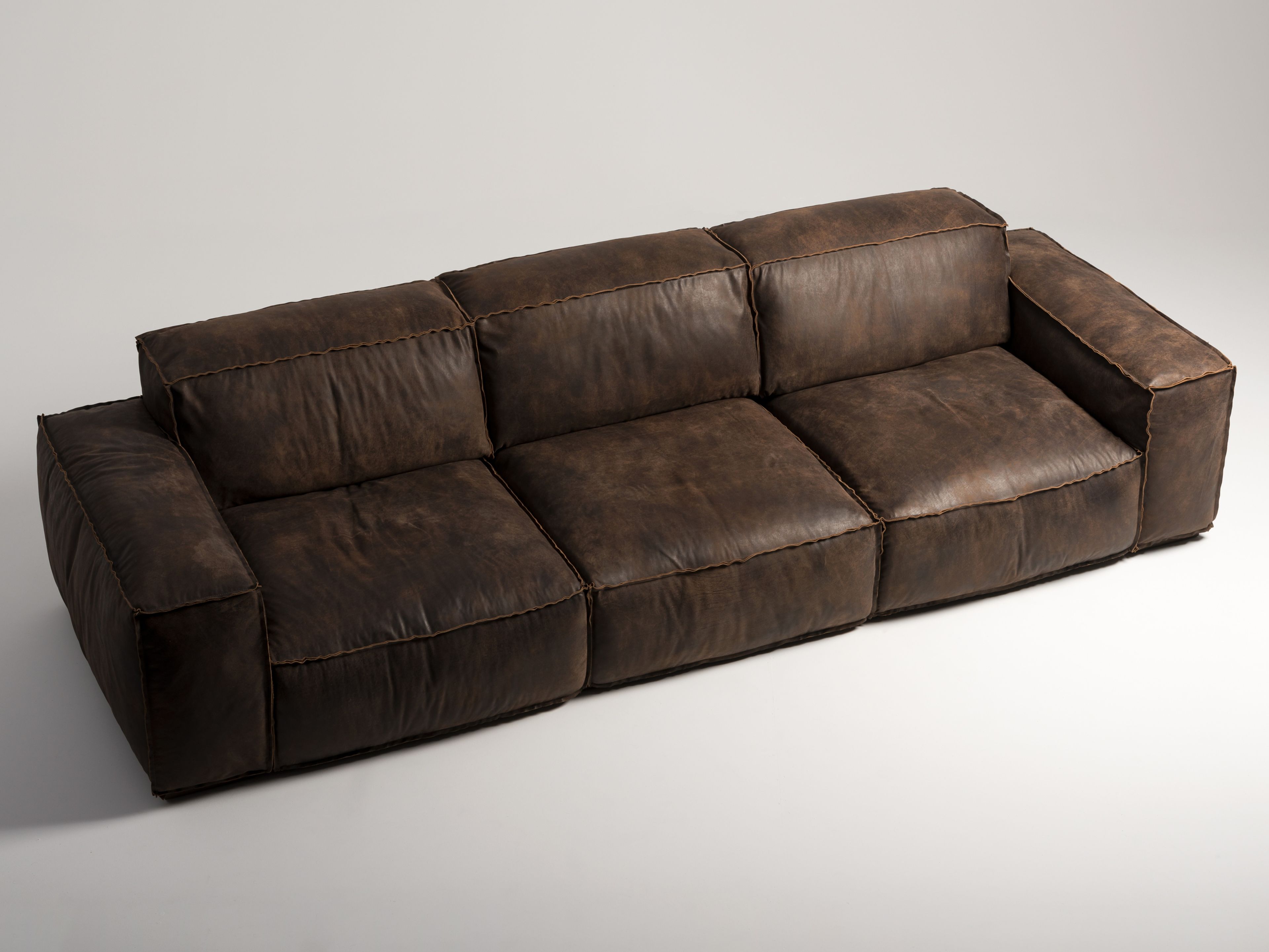 3-местный кожаный диван Mantellassi 1926 Placido ARCH-00138894 - Вид №7