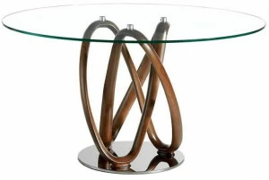 Angel Cerdá Круглый стол для гостиной из дерева и стекла Nature life 1021