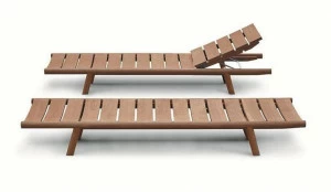 RODA Садовая кушетка из тика на колесиках Orson