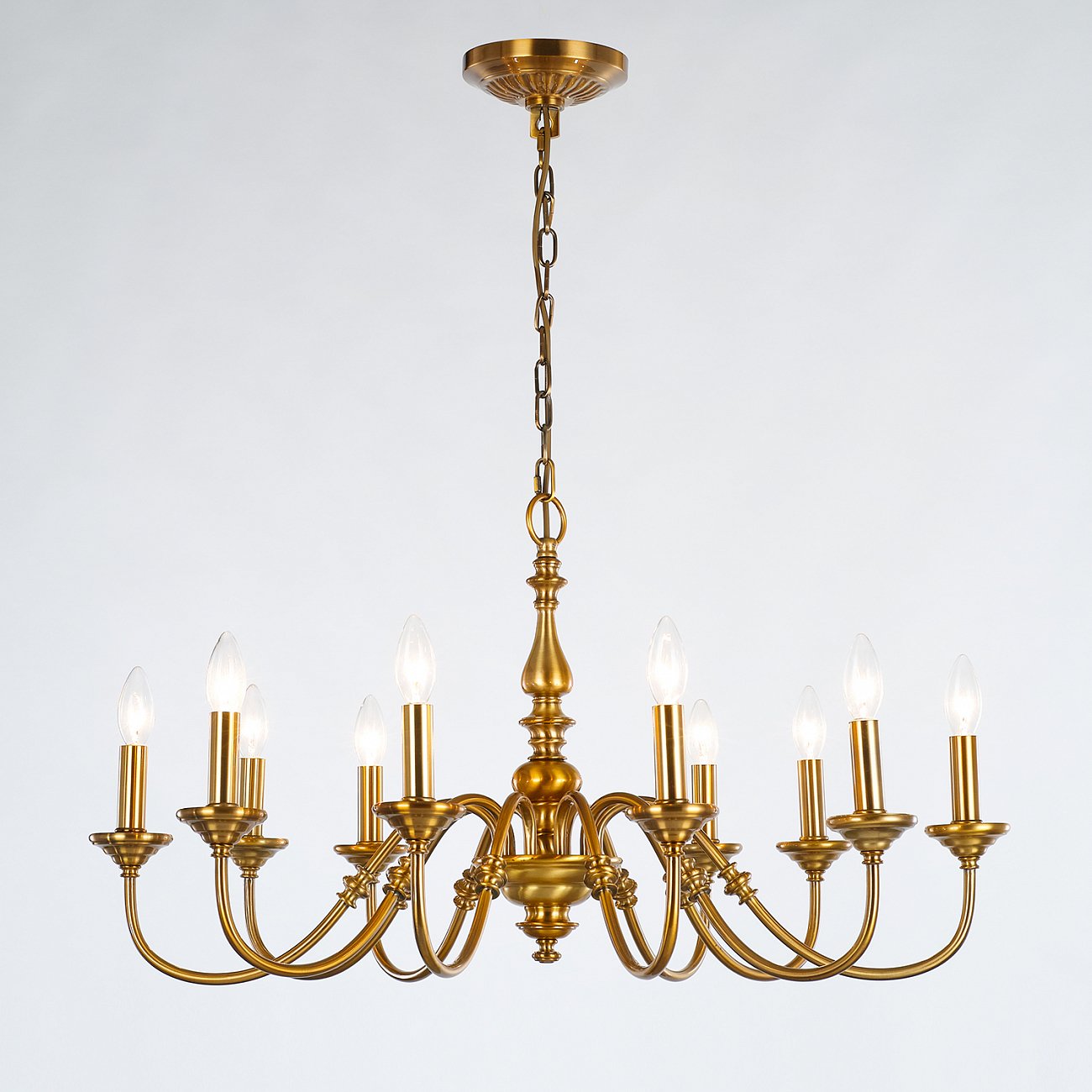 Люстра на 10 ламп золотая Delight Collection MD15027324-10A DELIGHT COLLECTION ДИЗАЙНЕРСКИЕ 00-3883170 Золото;прозрачный  - Вид №3