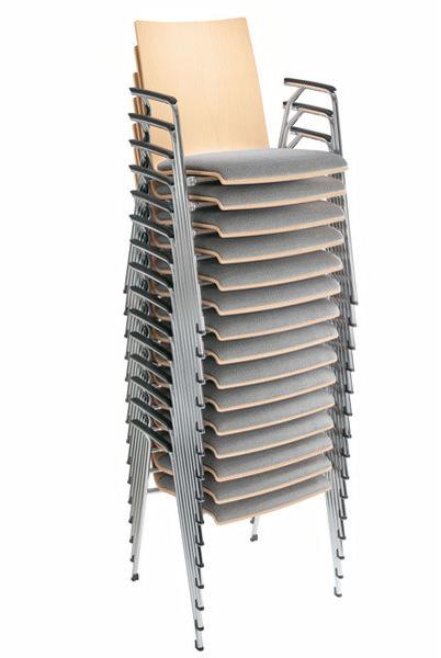 Brunner Штабелируемый стул для конференций из дерева с подлокотниками First sun-id-1448306 - Вид №3