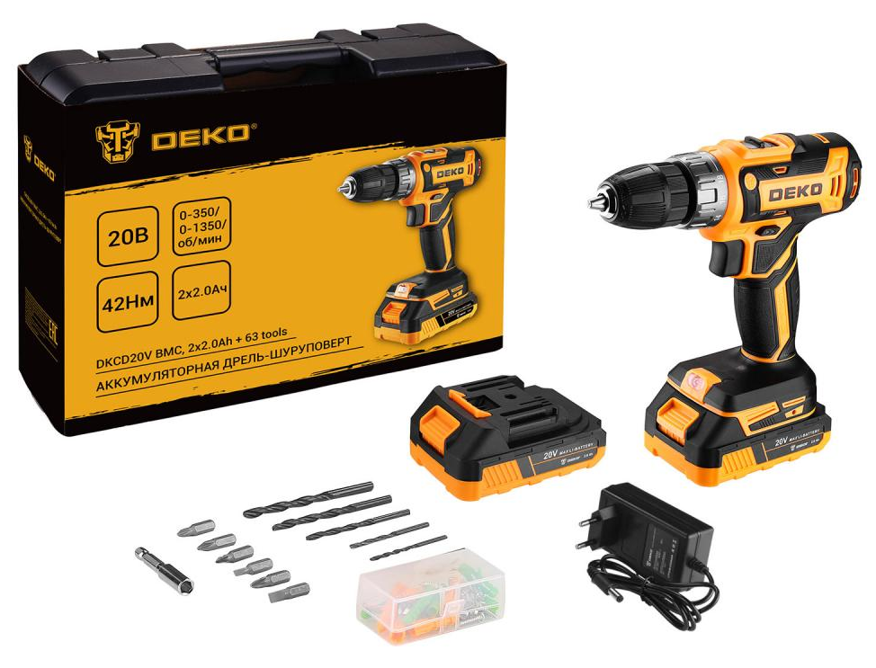 Дрель-шуруповерт DEKO DKCD20V 9088044 STDN-0098266 - Вид №4