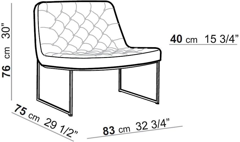 arflex Стеганое кресло-санки, обитое кожей sun-id-1452472 - Вид №3