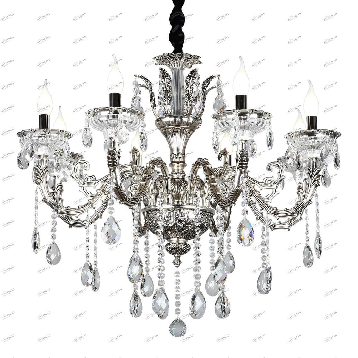 Подвесная люстра Omnilux Badesi OML-70503-08 OMNILUX ДИЗАЙНЕРСКИЕ, BADESI 187086 Хром 