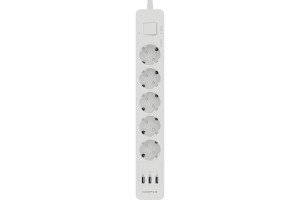 18373261 Удлинитель с USB зарядкой UCH-560 White H00003014 Harper