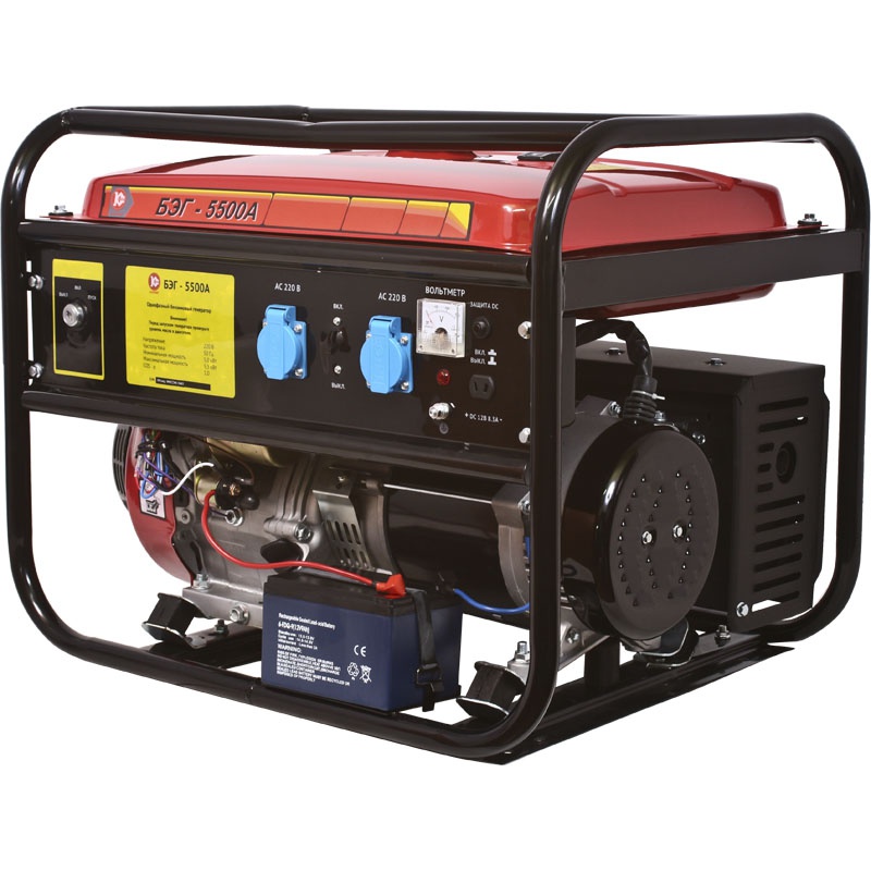 59755 Калибр Бензиновый электрогенератор БЭГ-5500А  - Вид №2