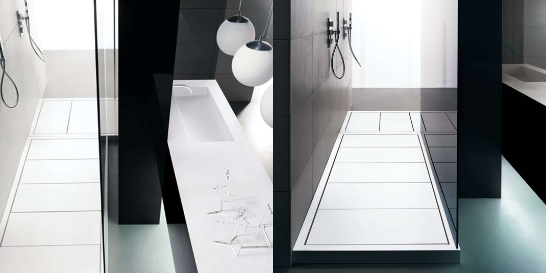 Комбинация ванной комнаты KU 57 в отделке Next 90 Corian / L68 Nero lucido MILLDUE KUBIK KUBIK57 - Вид №2