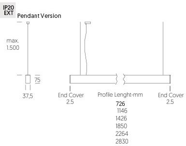 ONOK Lighting Потолочный линейный осветительный профиль из экструдированного алюминия для светодиодных модулей Line sun-id-1502913 - Вид №6