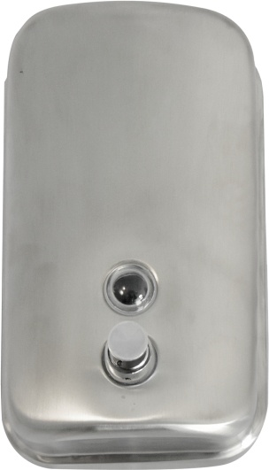 2512.043 Дозатор для жидкого мыла из нерж стали матовый антивандальный TM804ML Solinne Puff  - Вид №5