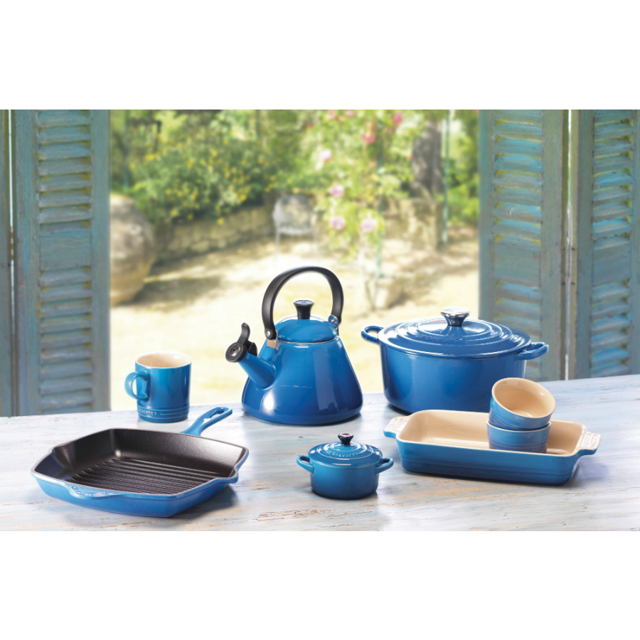 Сковорода-гриль чугунная Le Creuset, 26 см, голубая 20183262000422 - Вид №1