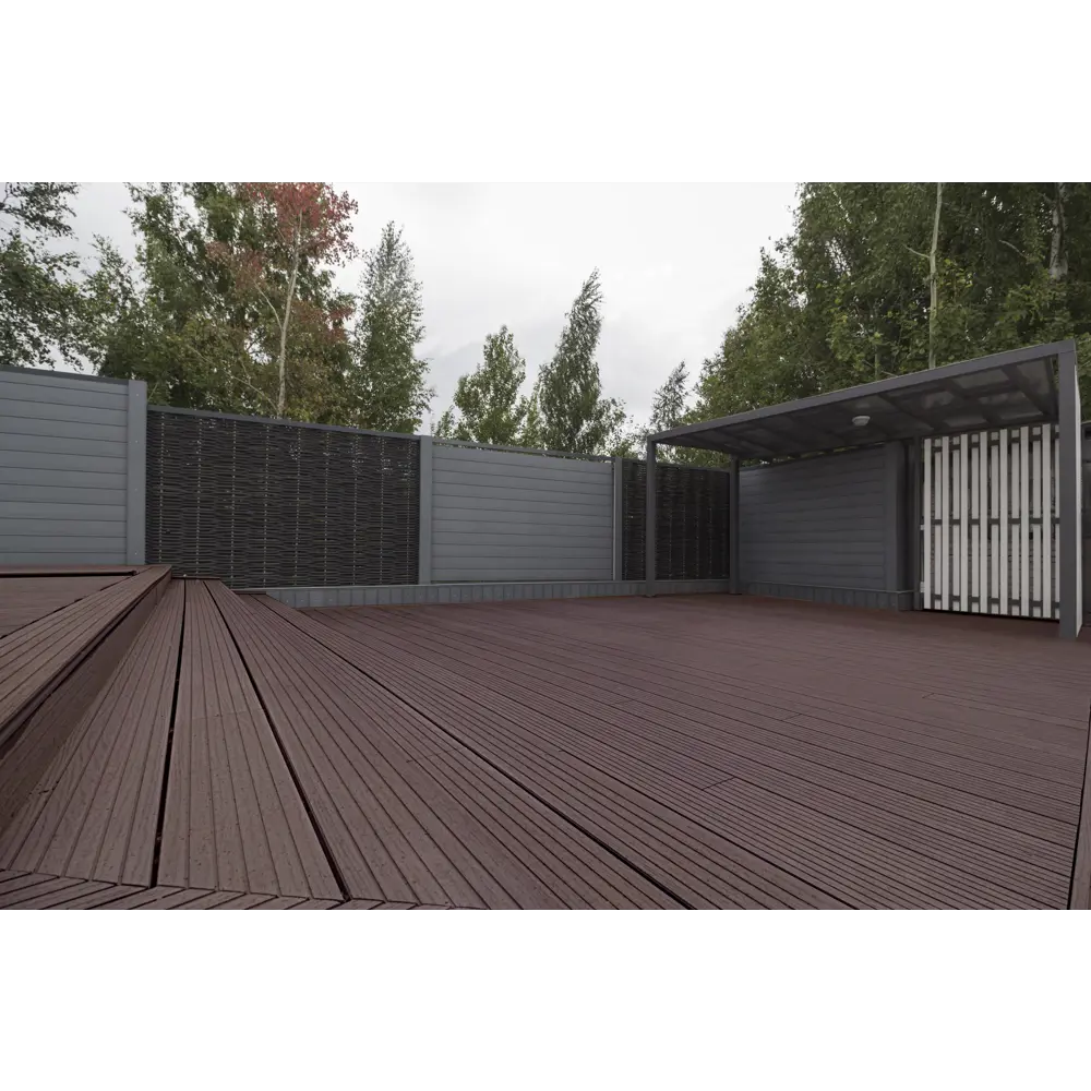 Террасная доска ДПК MultiDeck цвет венге 3000х150х27 мм 0.45 м² 82736256 STLM-2147032 МУЛЬТИДЕК  - Вид №12