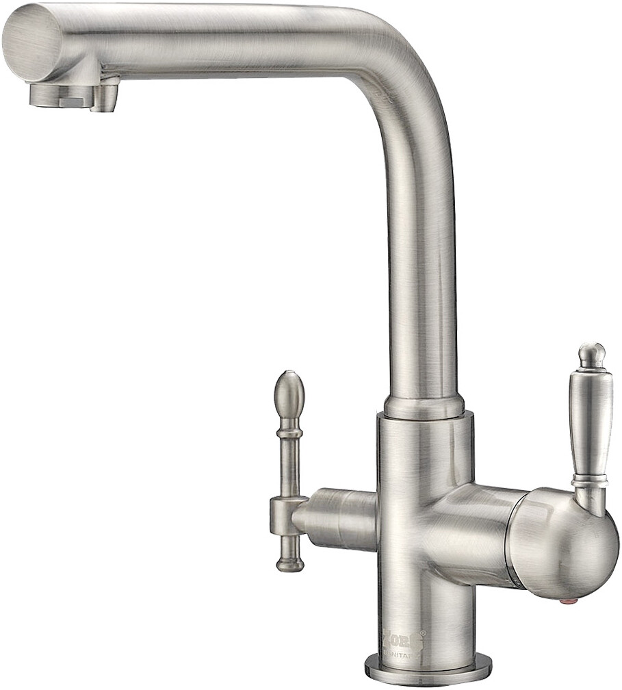 Смеситель ZorG Clean Water ZR 313 YF-33 SATIN для кухонной мойки, сталь