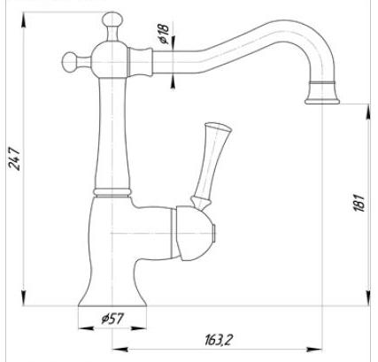18598 Смеситель Migliore Dallas - Вид №1