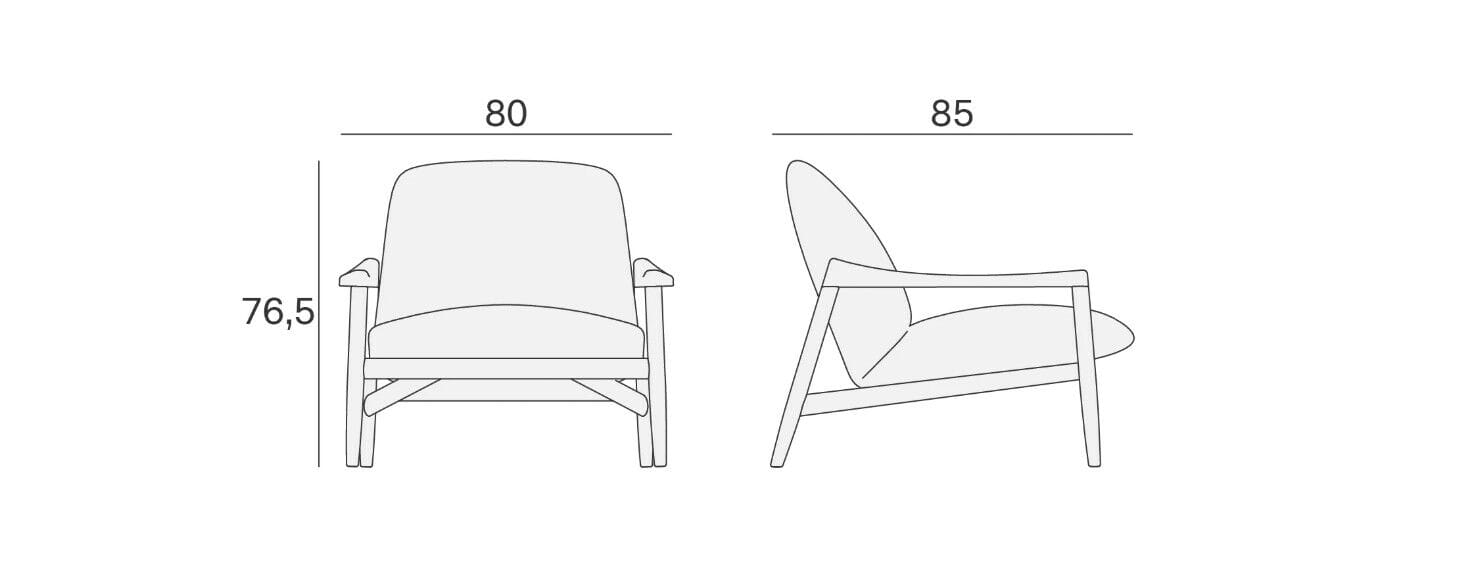 Тканевое кресло с подлокотниками Novamobili HAMPTONS ARCH-00096443 - Вид №6