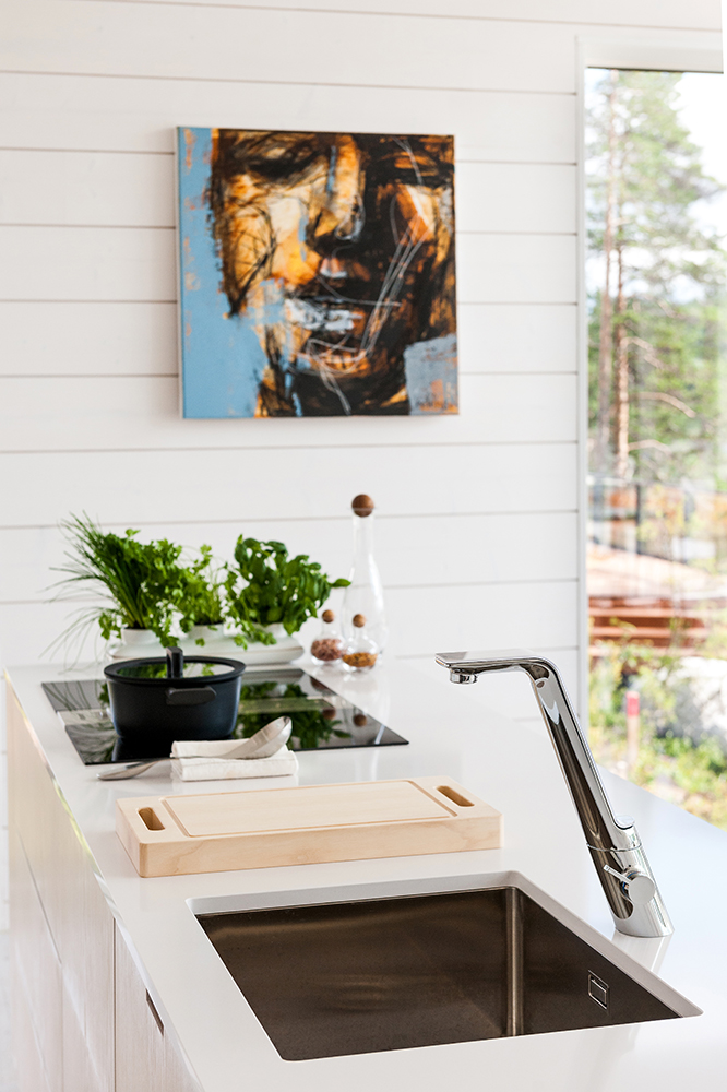 Oras 8720F Смеситель для кухни, 230/12 V 8720F ALESSI Sense Хром/Белый  - Вид №3