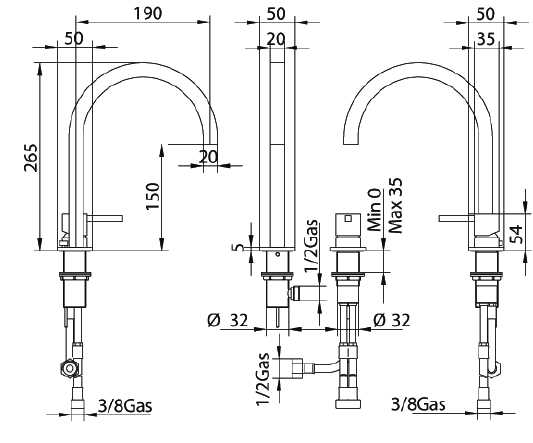 7507200001LR Смеситель Bandini Ice Cube Santreyd - Вид №1