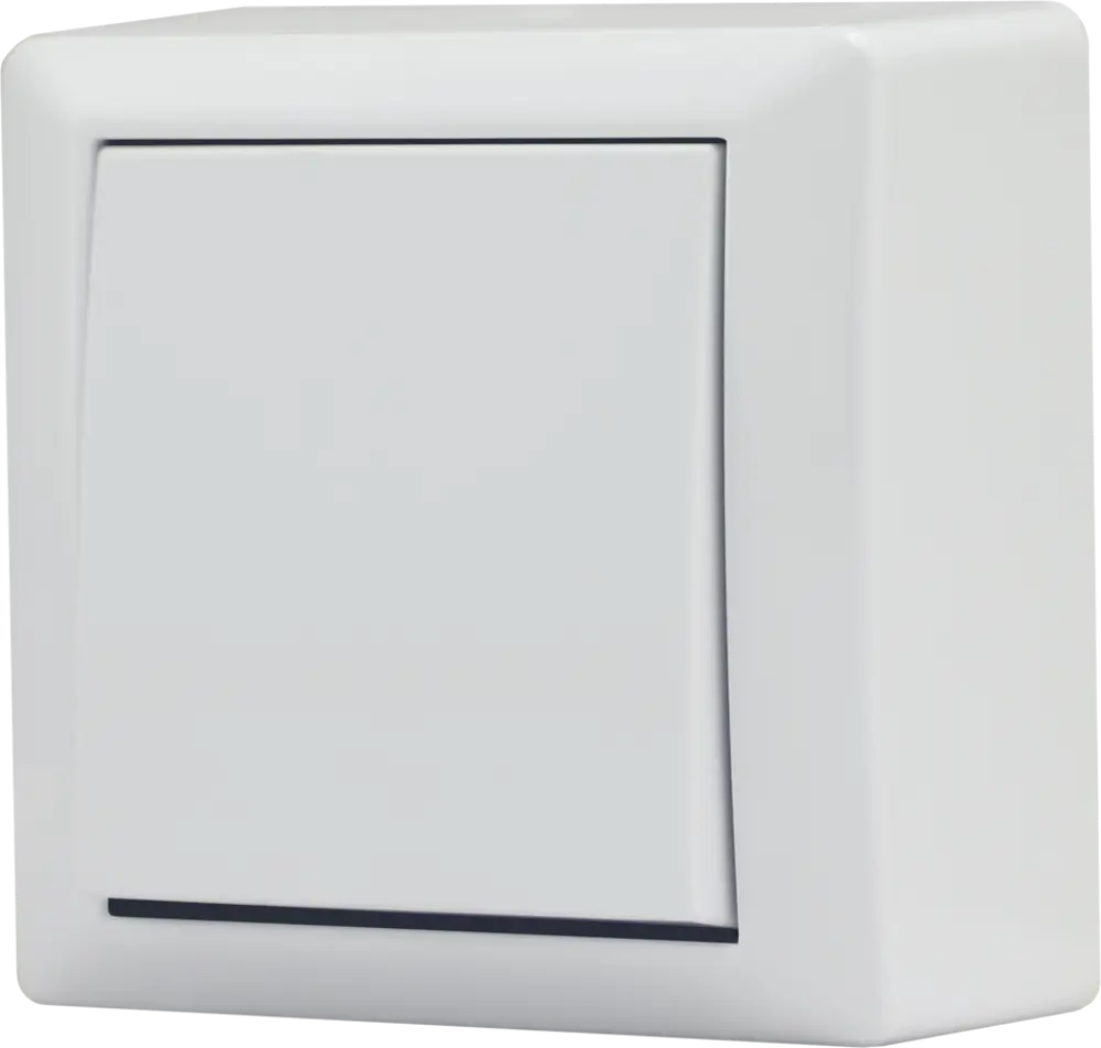 90632305 Выключатель накладной Vesta-electric Mega FVK030101BEL 1 клавиша цвет белый STLM-0318485