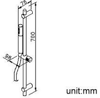 JUSTIME Направляющая из нержавеющей стали с ручным душем Still one 6770-9t-81s1 - Вид №1
