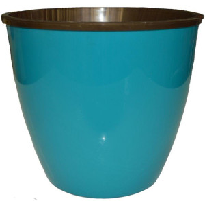120-16 Горшок д. цветов Les Couleurs_6,5л(3,8л) Бирюзовый/бронза кор. Цветочная коллекция