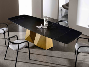 Керамический прямоугольный выдвижной стол