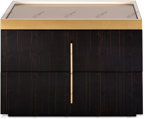 Stylish Club Прямоугольная тумбочка из фанерованной древесины с ящиками Kensington Scf.k16