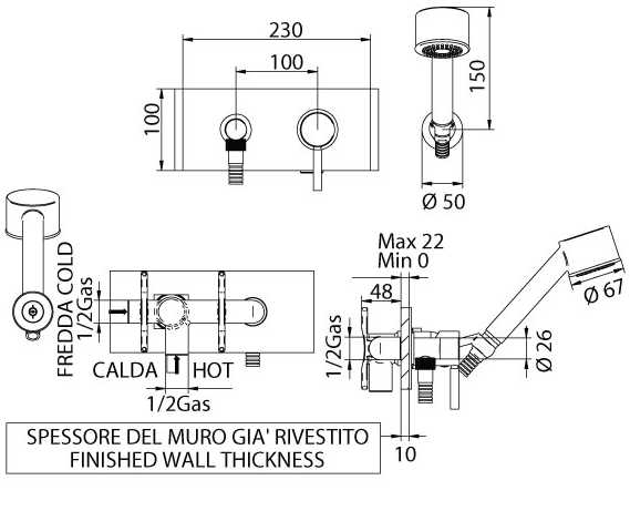 1645200000 Смеситель Bandini Free Santreyd - Вид №1